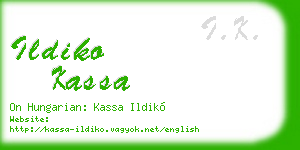 ildiko kassa business card