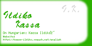 ildiko kassa business card